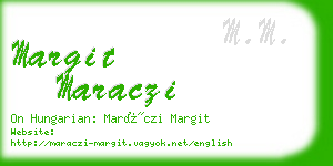 margit maraczi business card